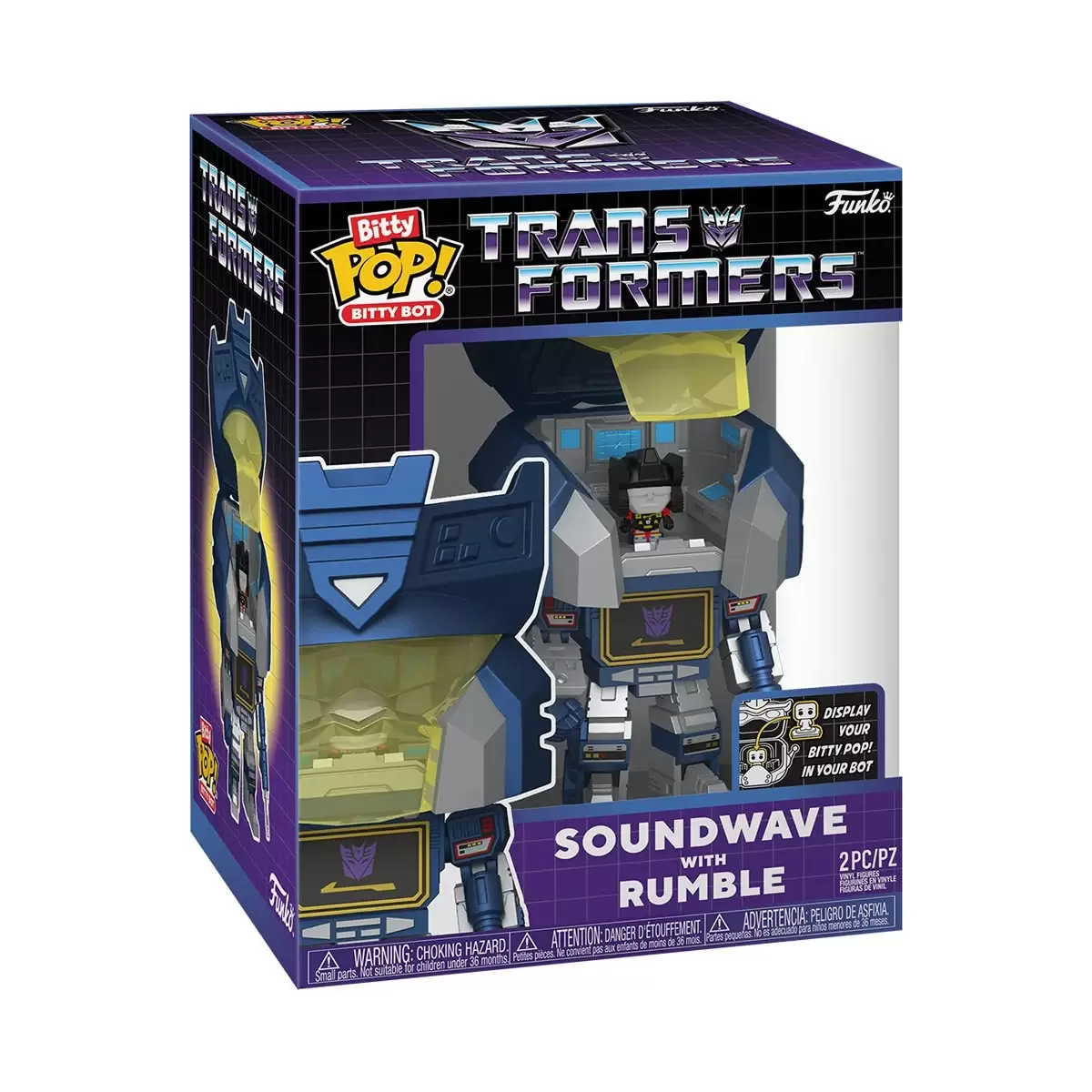 Bitty POP! - Bitty Bot Transformers - Soundwave With Rumble