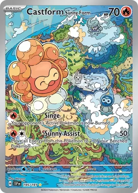 Surging Sparks SSPEN - Castform Sunny Form