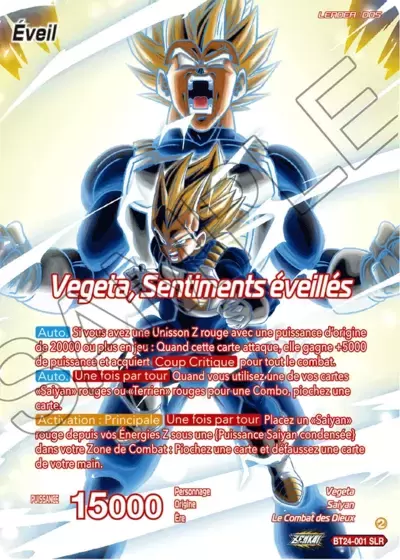 Beyond Generations [BT24] - Vegeta // Vegeta, Sentiments eveilles (Special Leader Rare)