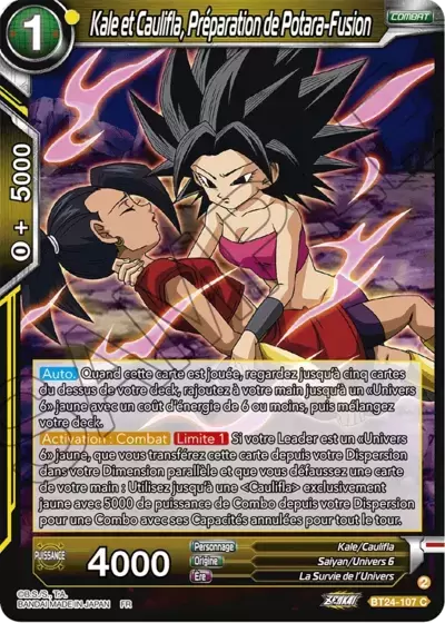 Beyond Generations [BT24] - Kale et Caulifla, Preparation de Potara-Fusion