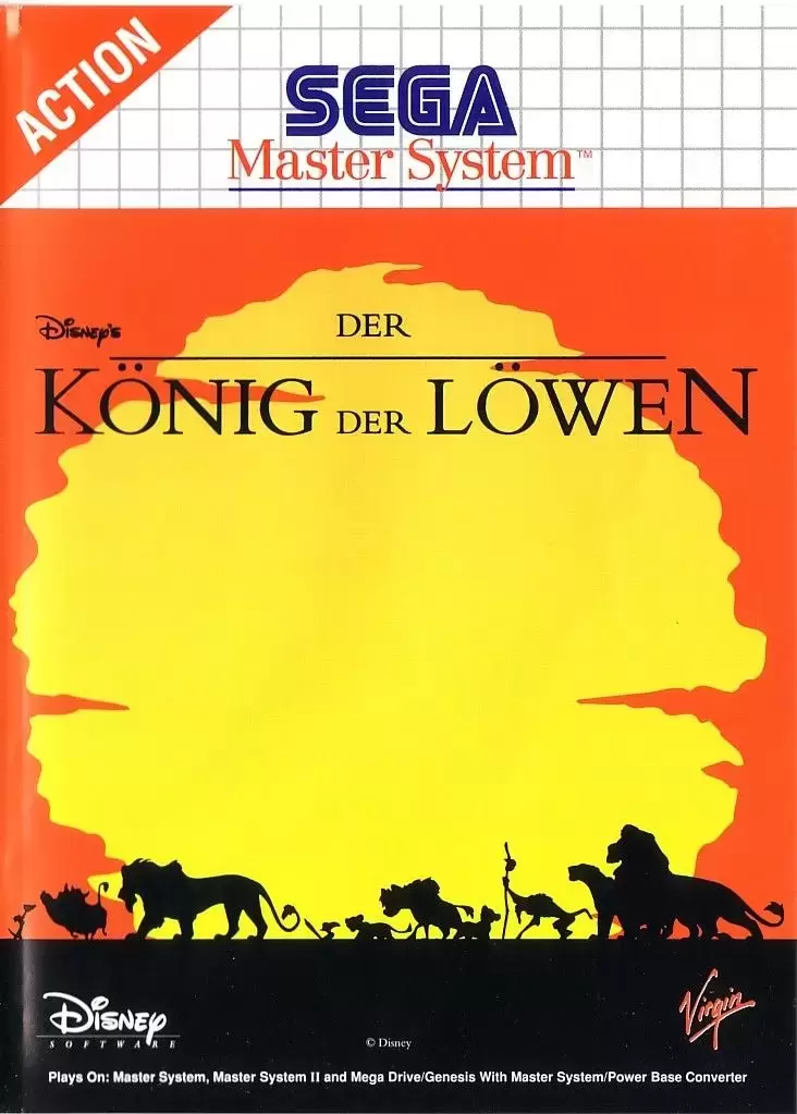 DE - German Master System Games - Der König der Löwen