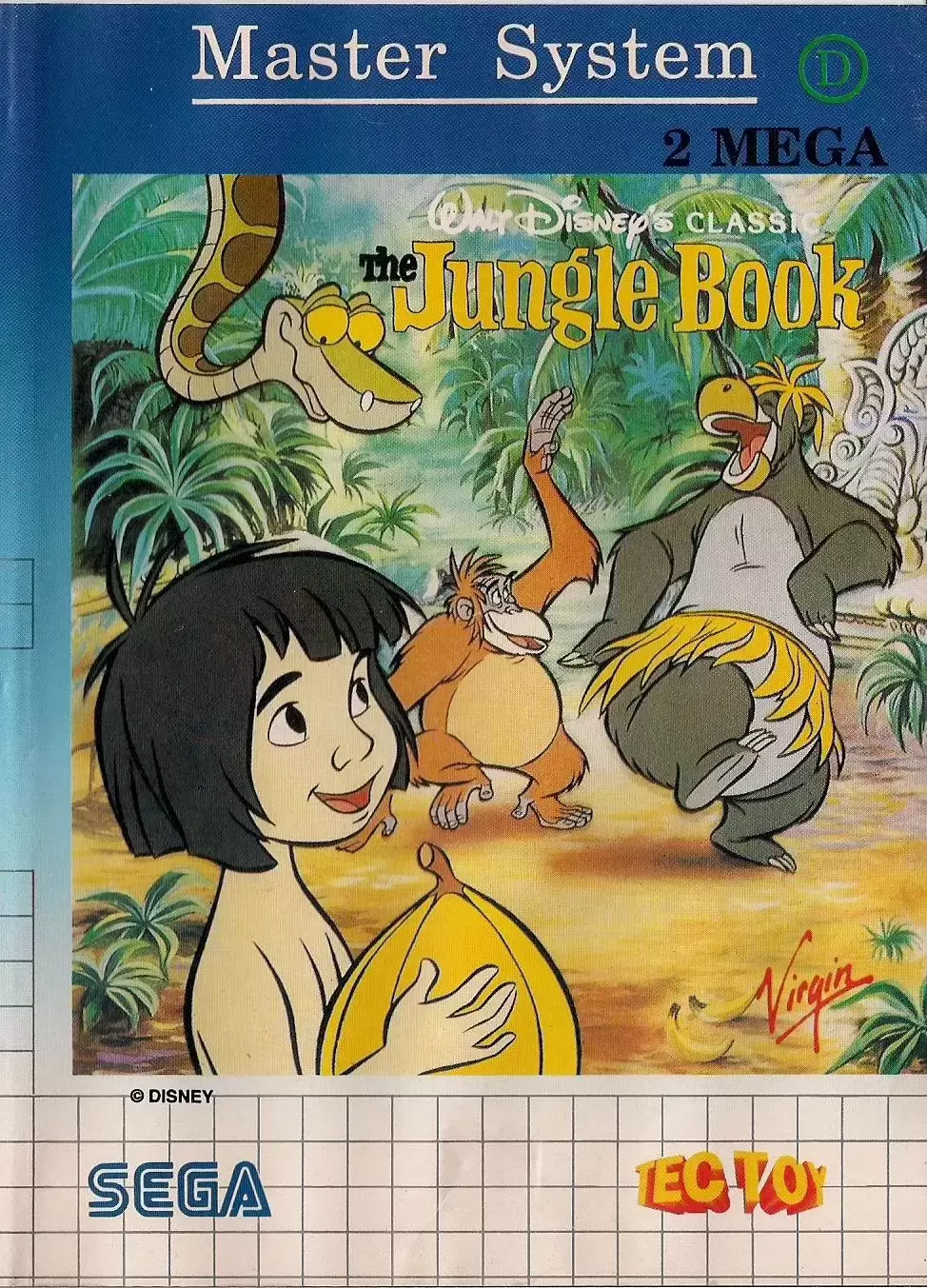 Tectoy - Jeux Master System Brésil - Disney\'s The Jungle Book