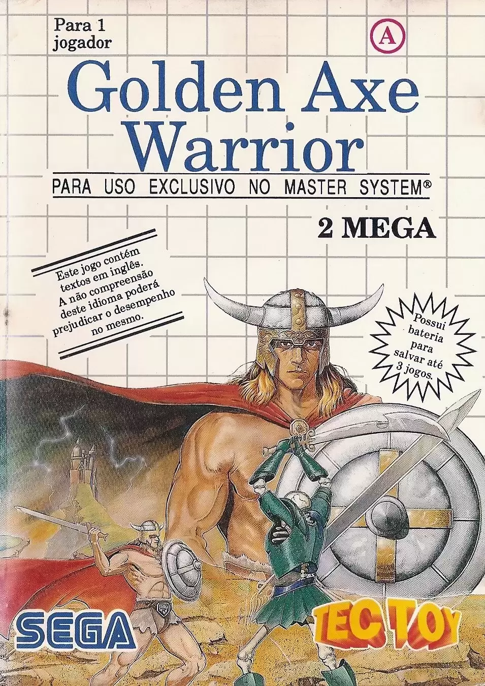 Tectoy - Jeux Master System Brésil - Golden Axe Warrior