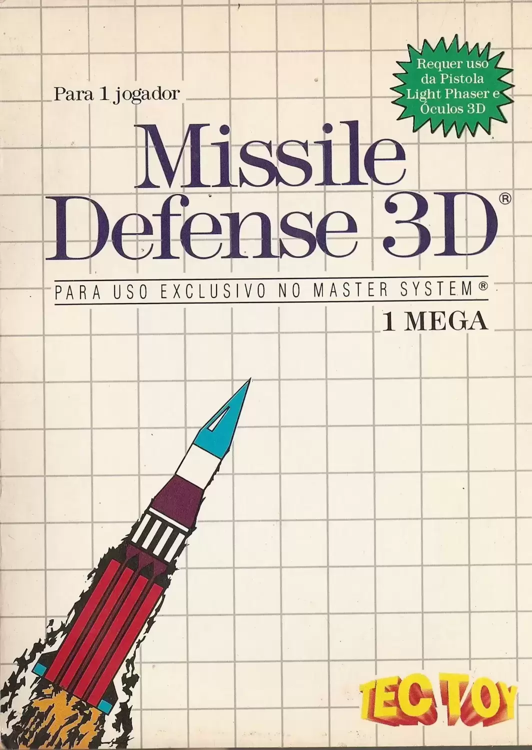 Tectoy - Jeux Master System Brésil - Missile Defense 3-D