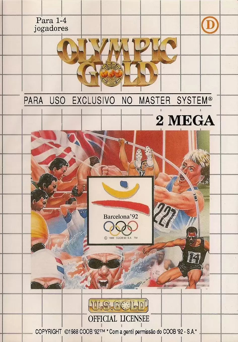 Tectoy - Jeux Master System Brésil - Olympic Gold: Barcelona \'92