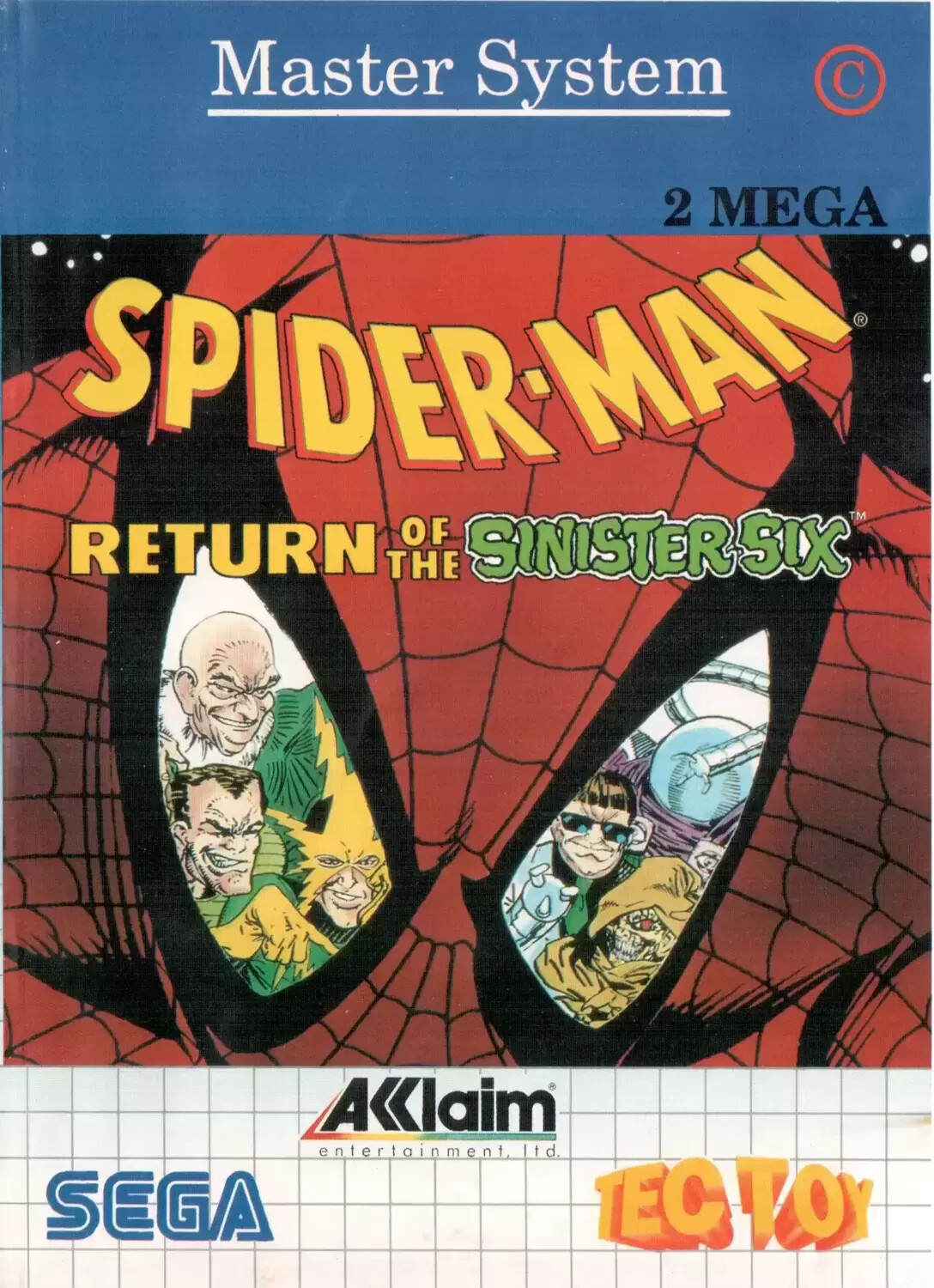 Tectoy - Jeux Master System Brésil - Spider-Man: Return of the Sinister Six