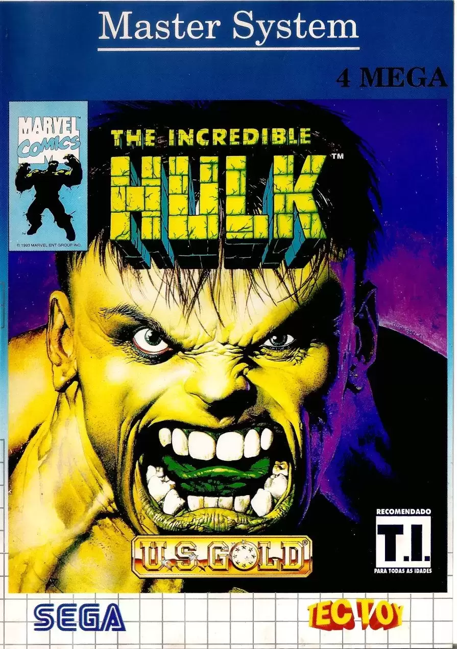 Tectoy - Jeux Master System Brésil - The Incredible Hulk