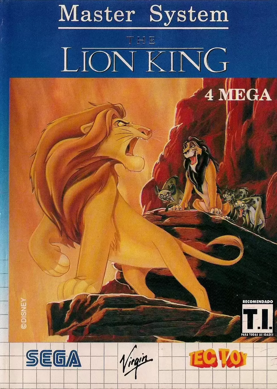 Tectoy - Jeux Master System Brésil - The Lion King