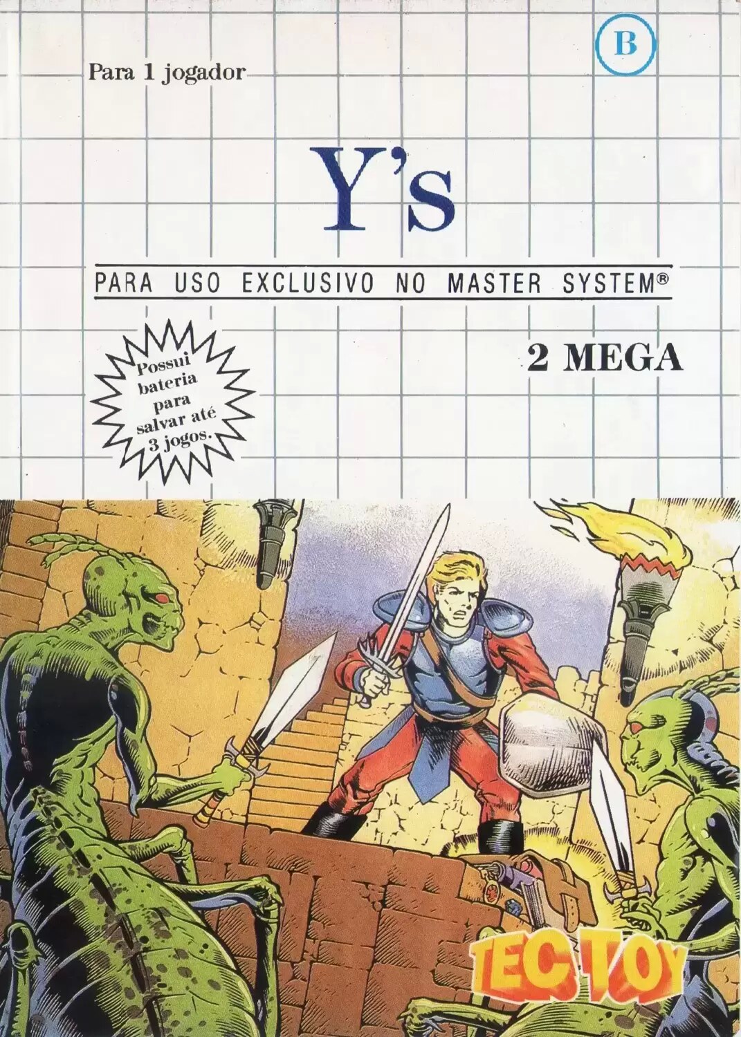 Tectoy - Jeux Master System Brésil - Ys: The Vanished Omens