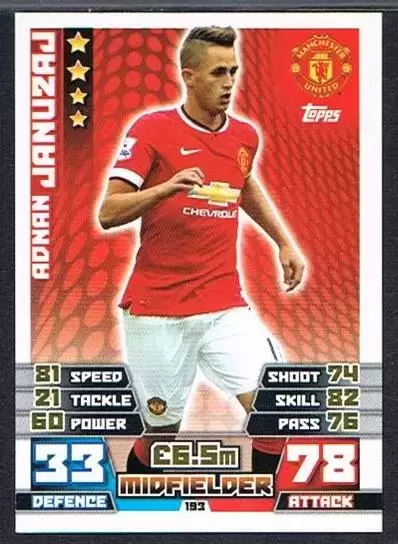 Match Attax - Premier League 2014/15 - Adnan Januzaj