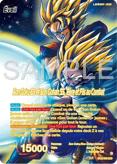 Ultimate Advent [BT26] - Son Goku SS // Son Goku SS et Son Gohan SS, Père et Fils au Combat (Special Leader Rare)