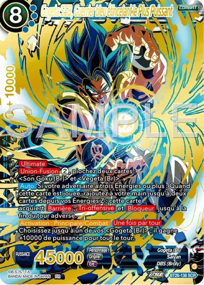 Ultimate Advent [BT26] - Gogeta SSB, Guerrier bleu étincelant le Plus Puissant