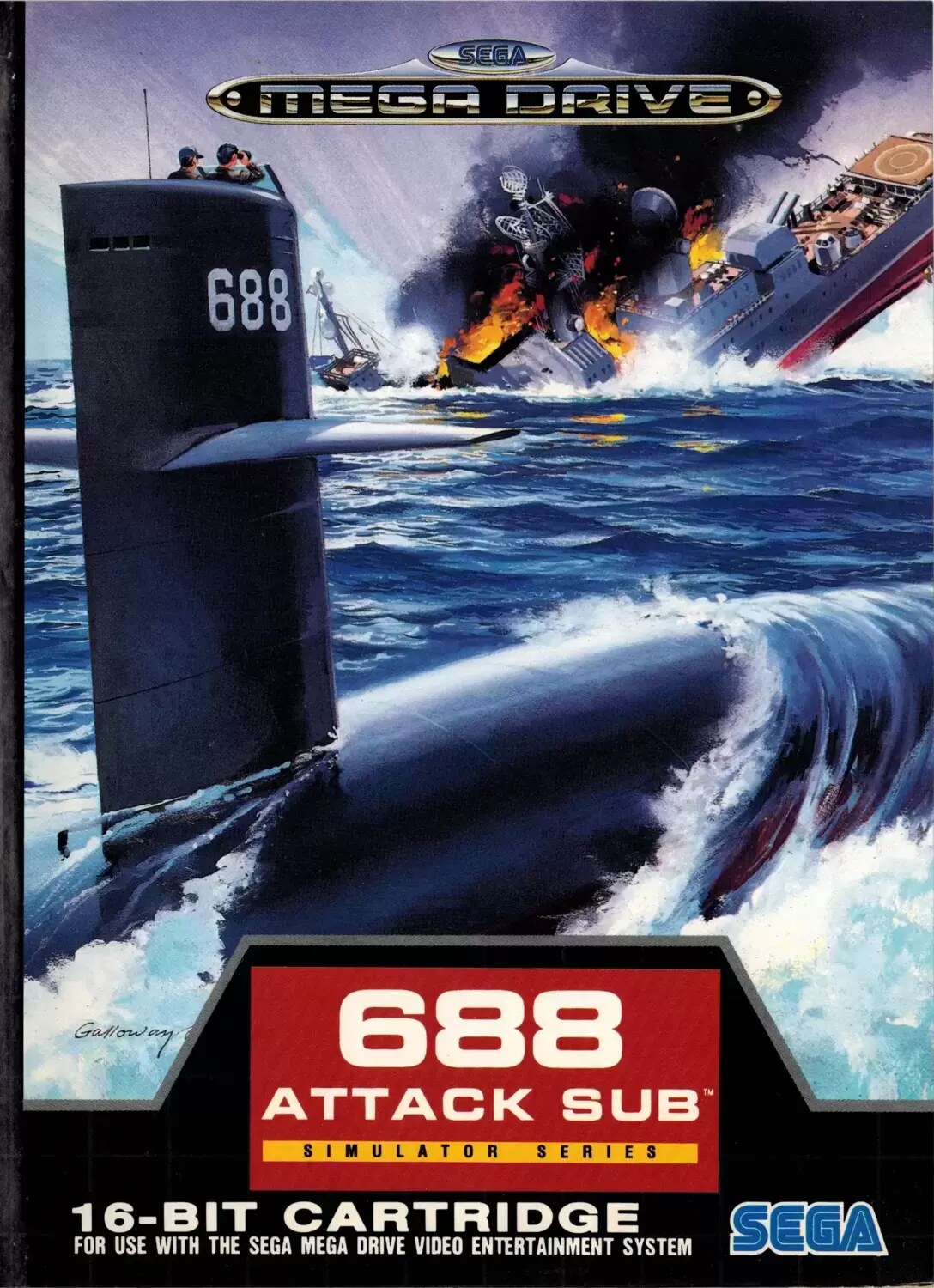 EUR - Jeux Mega Drive Européens - 688 Attack Sub