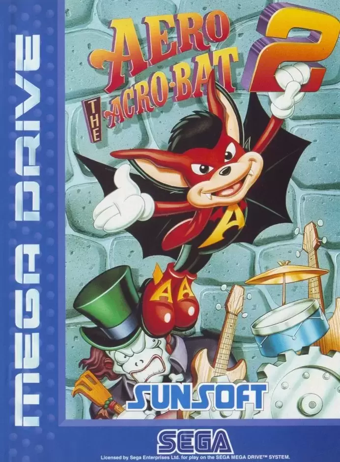 EUR - European Mega Drive Games - Aero the Acro-Bat 2