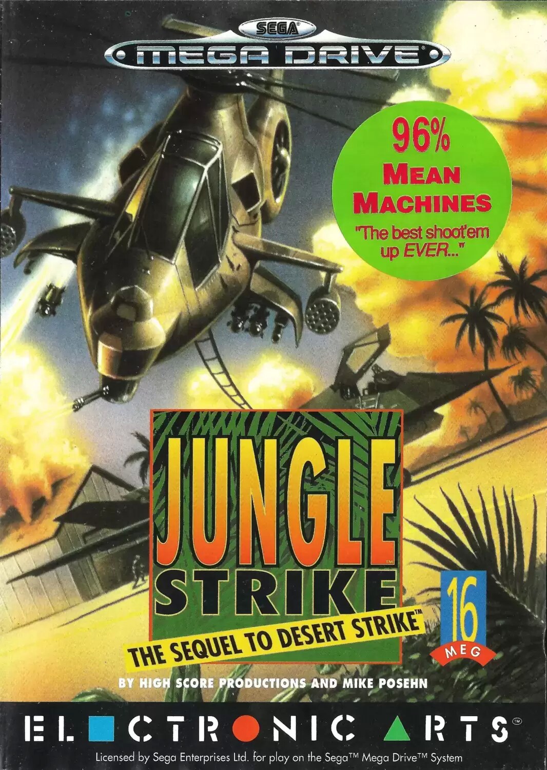 EUR - European Mega Drive Games - Jungle Strike: The Sequel to Desert Strike