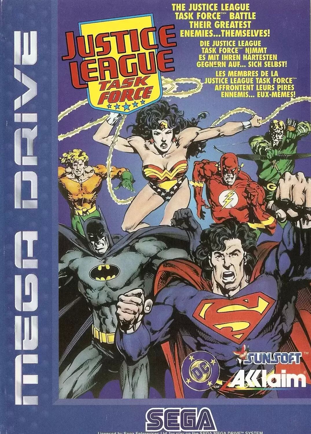 EUR - European Mega Drive Games - Justice League Task Force