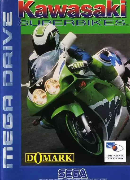 EUR - European Mega Drive Games - Kawasaki Superbikes