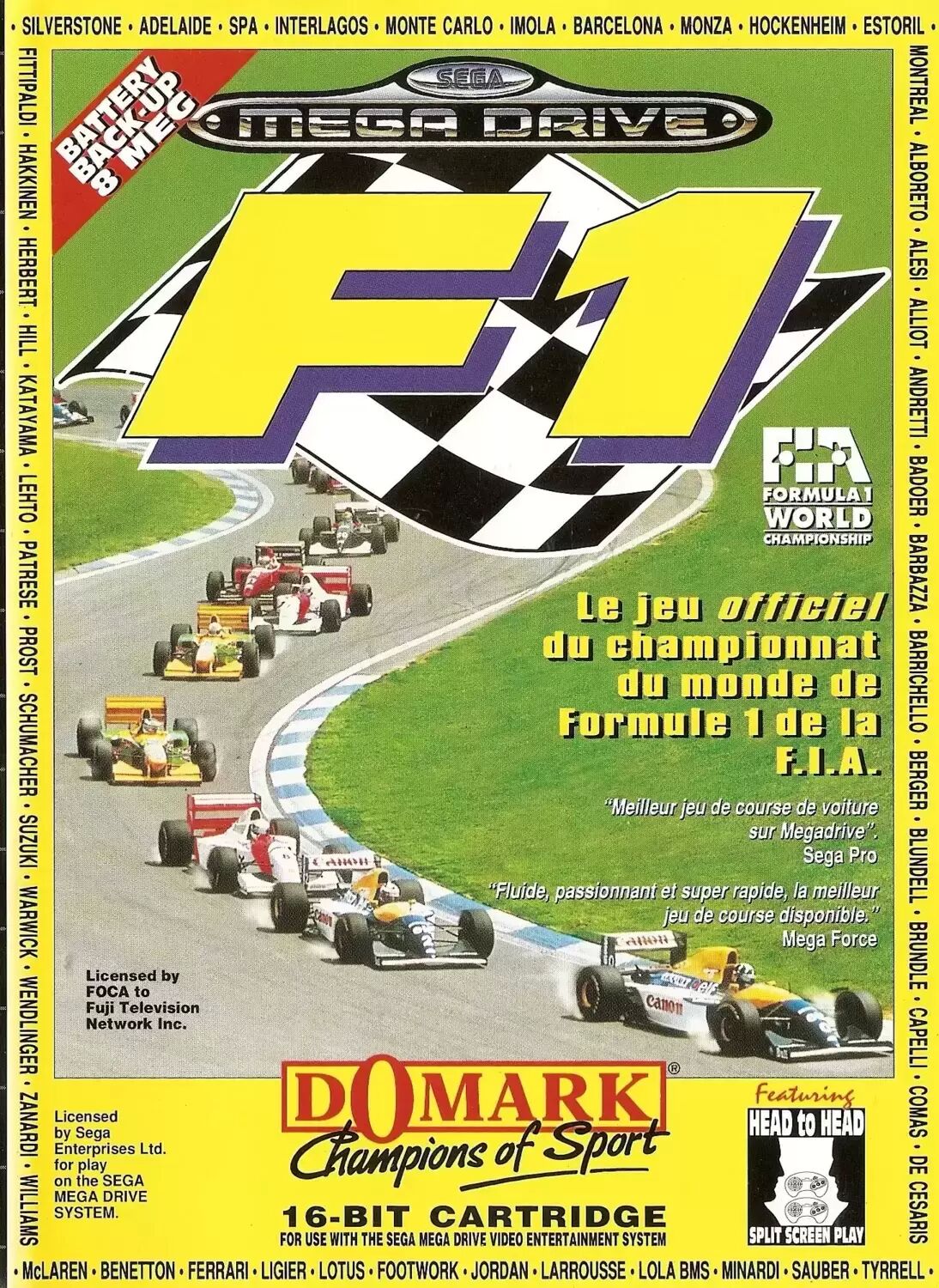 FR - Jeux Mega Drive Français - F1