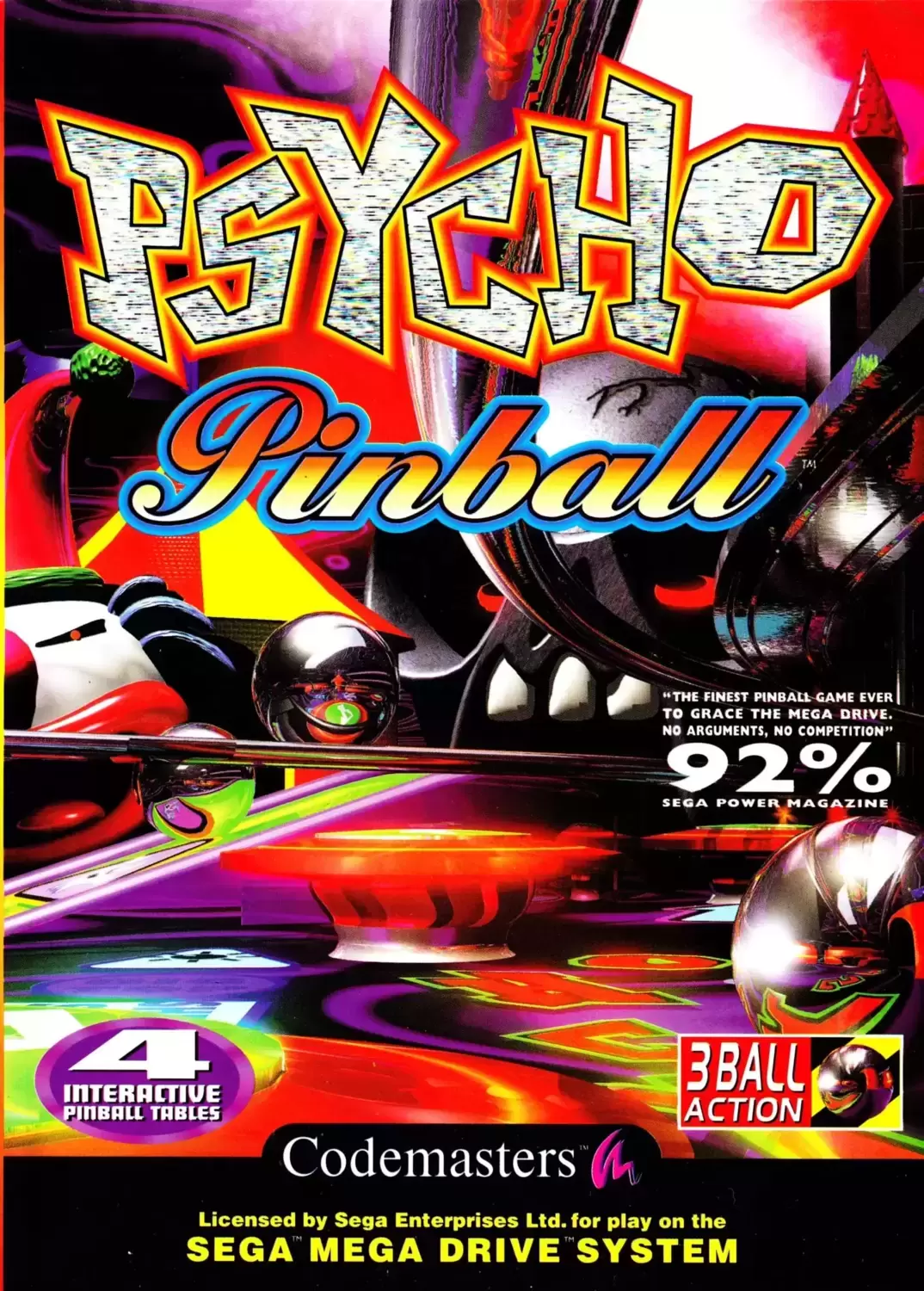UK - Jeux Mega Drive Royaume-Uni - Psycho Pinball