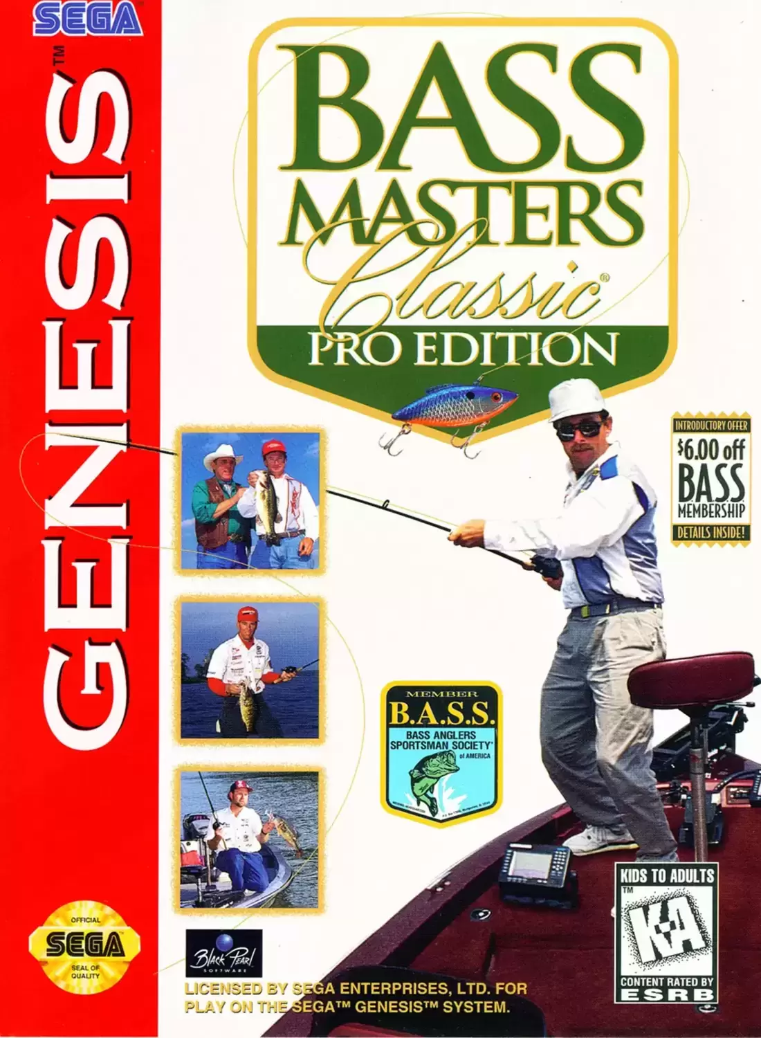 US - Sega Genesis Games - Bass Masters Classic : Pro Edition