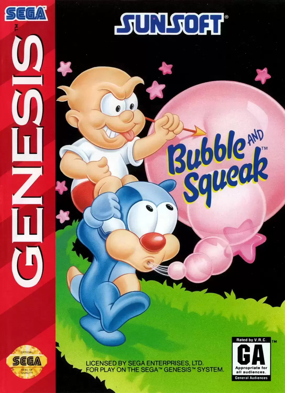 US - Sega Genesis Games - Bubble and Squeak