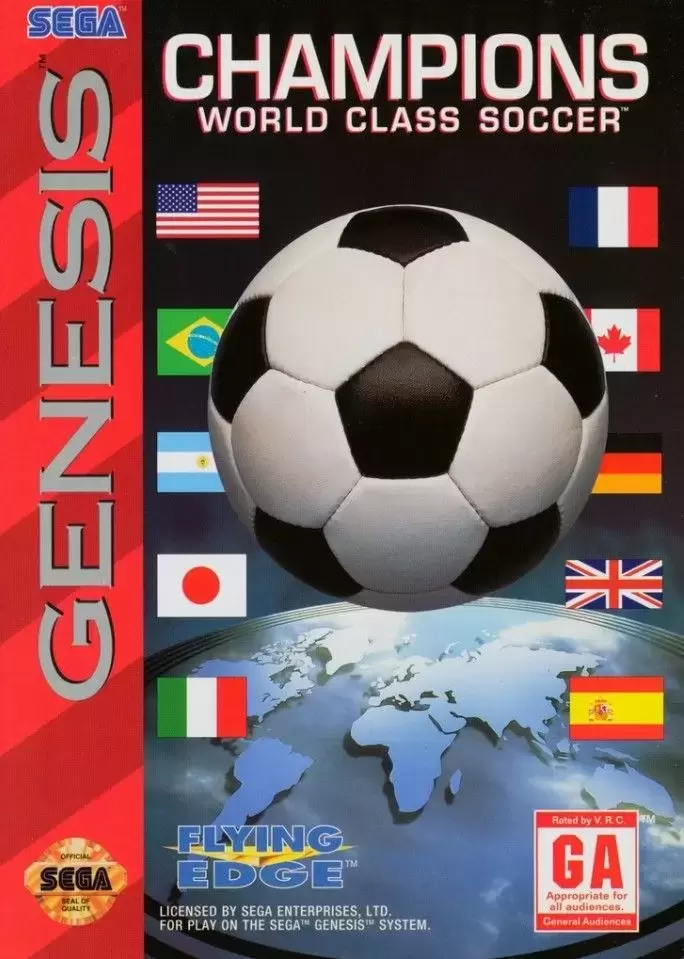 US - Sega Genesis Games - Champions World Class Soccer