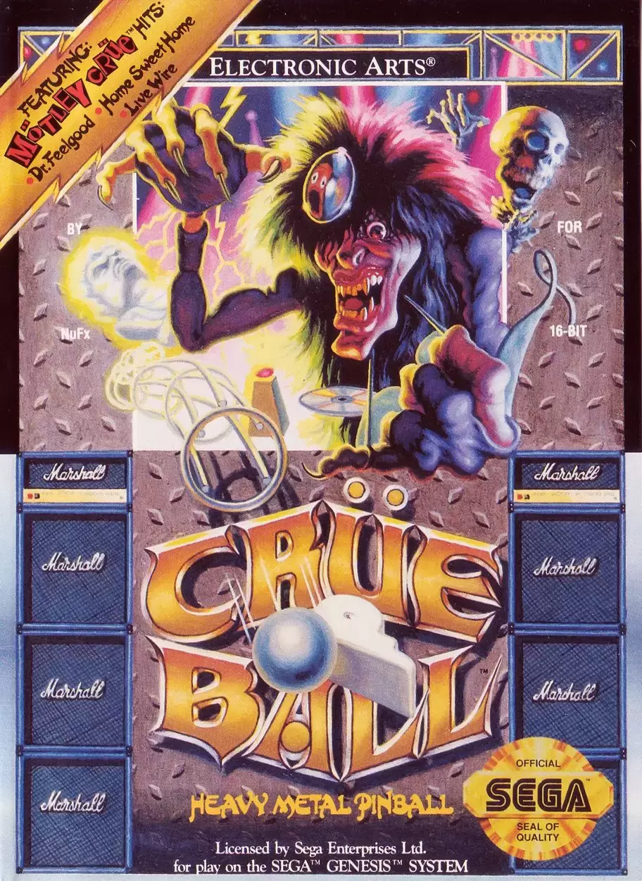 US - Sega Genesis Games - Crüe Ball