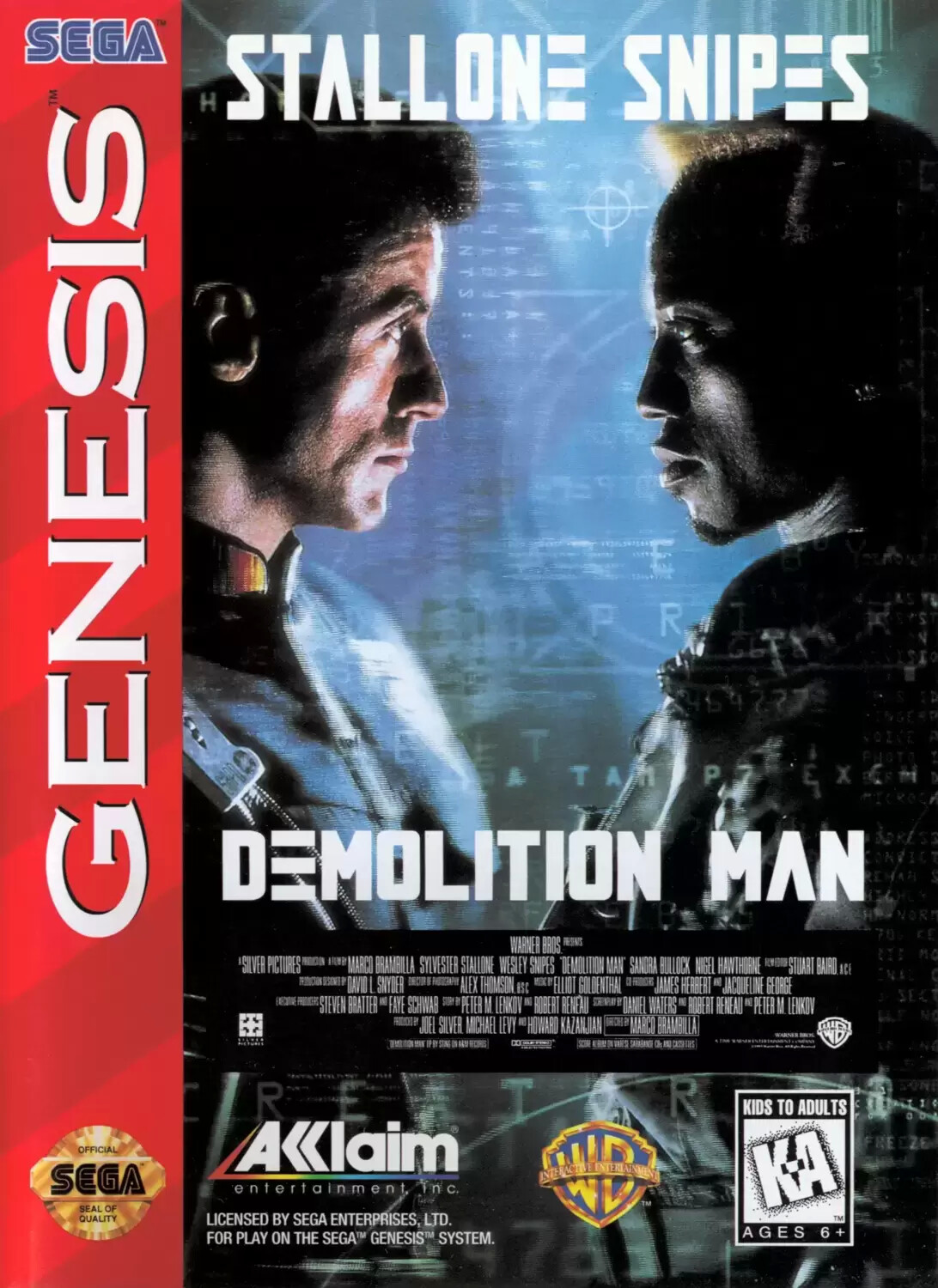 US - Sega Genesis Games - Demolition Man