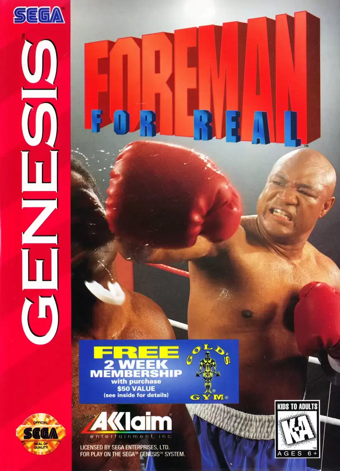 US - Jeux SEGA Genesis - Foreman For Real