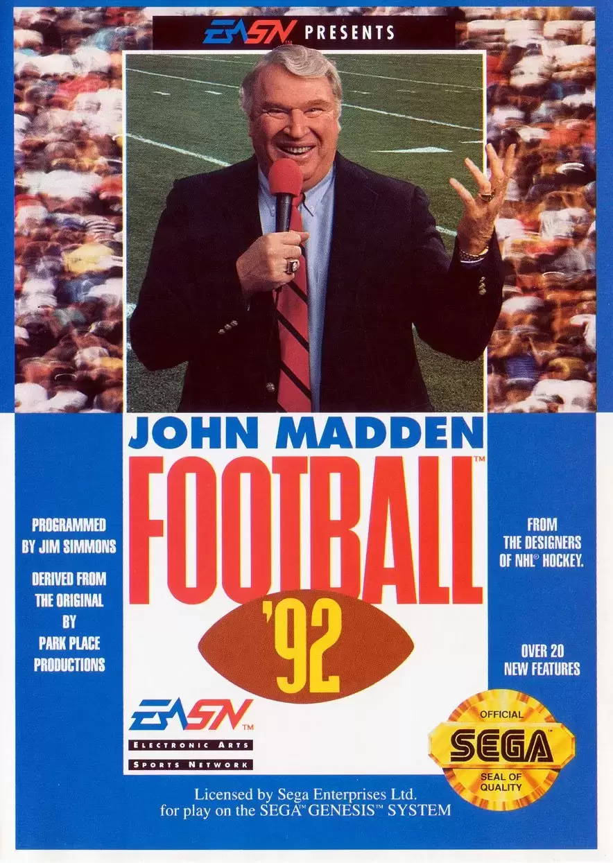 US - Sega Genesis Games - John Madden Football \'92