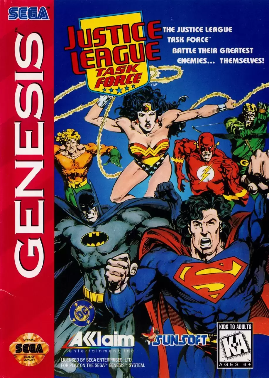 US - Sega Genesis Games - Justice League Task Force