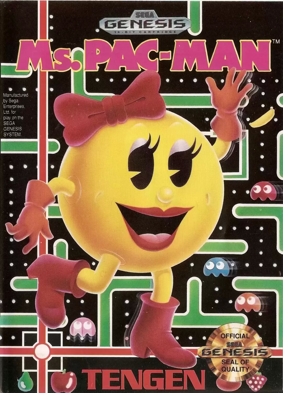 US - Sega Genesis Games - Ms. Pacman