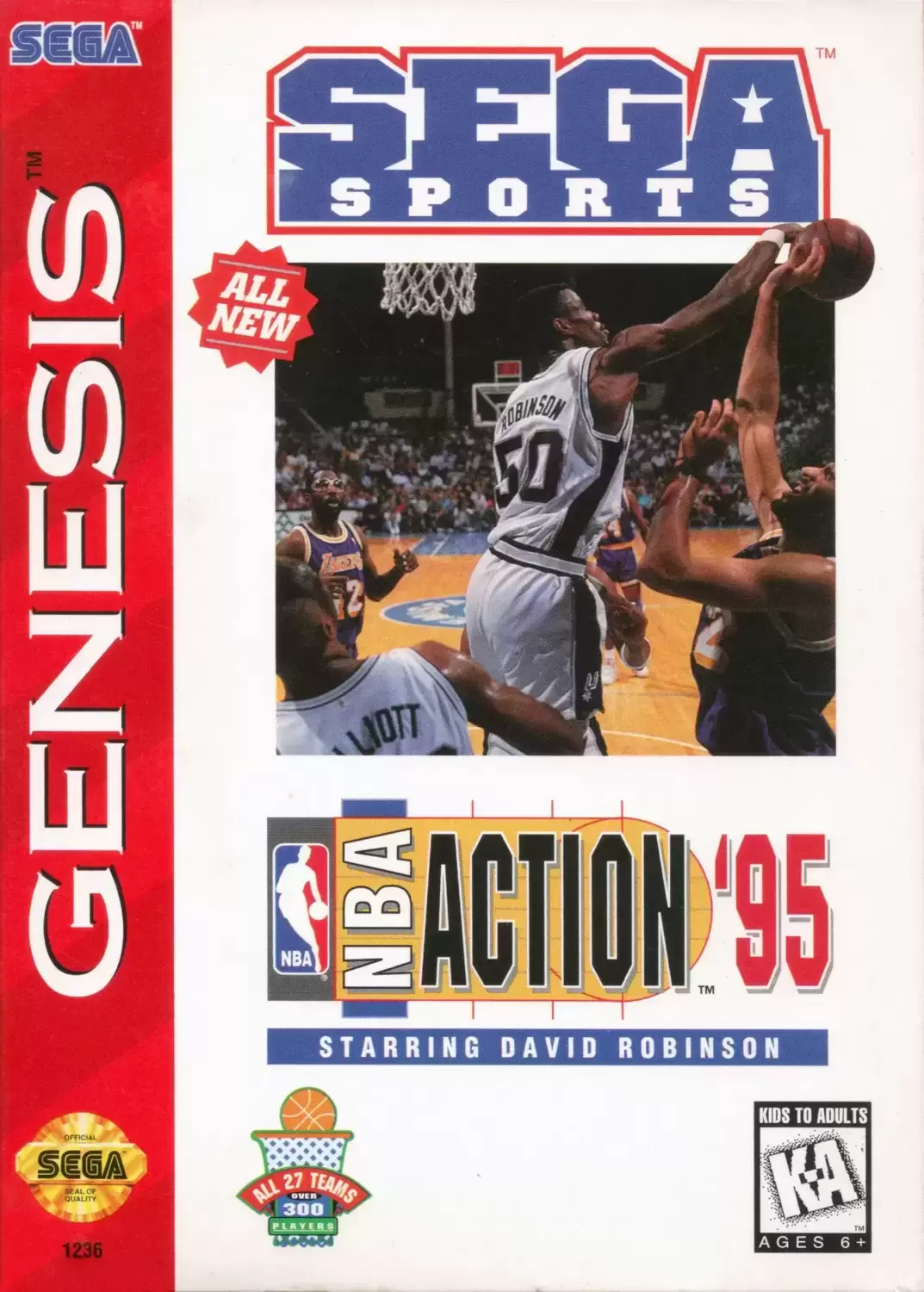 US - Sega Genesis Games - NBA Action \'95