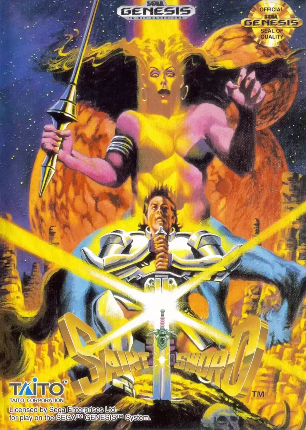 US - Sega Genesis Games - Saint Sword