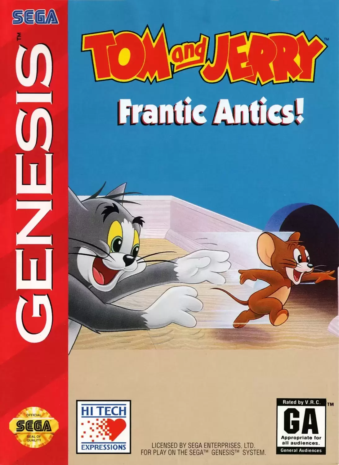 US - Sega Genesis Games - Tom And Jerry -Frantic Antics
