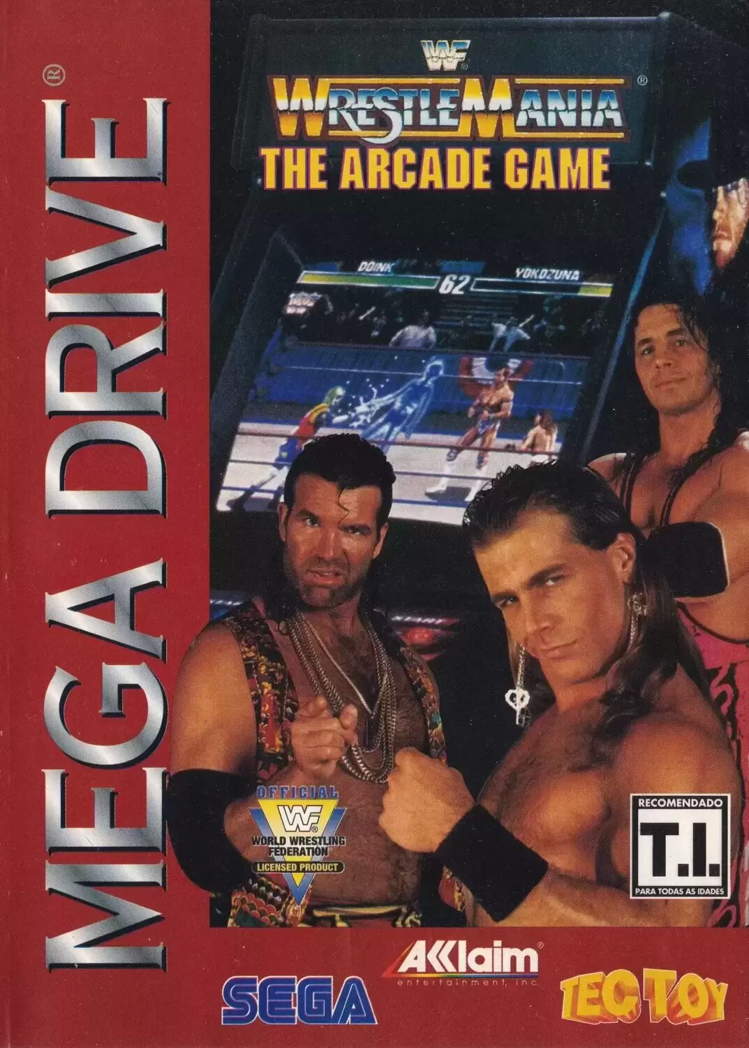 BRA - Jeux Mega Drive Brésiliens - WWF Wrestlemenia The Arcade Game