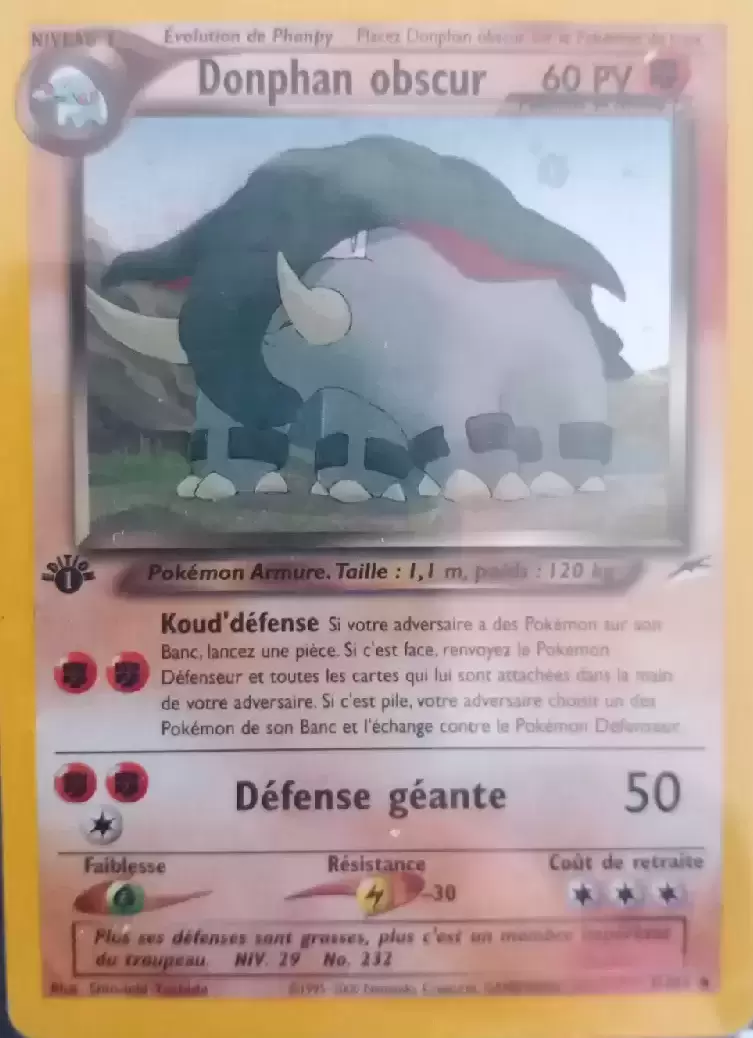 Neo Destiny - Donphan obscur édition 1 Holographique
