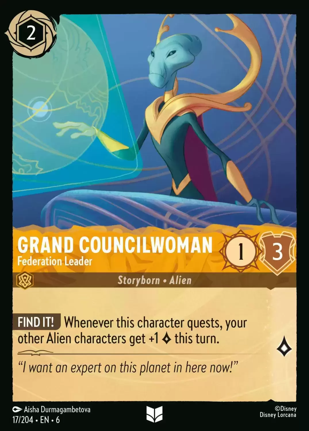 Azurite Sea - Grand Councilwoman - Federation Leader