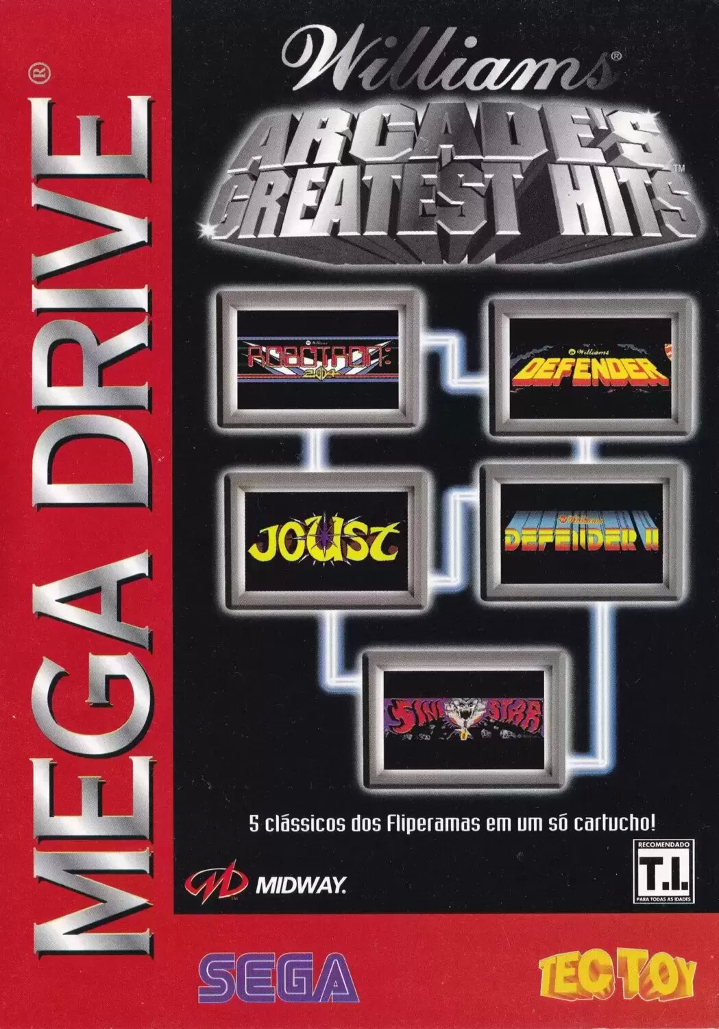 BRA - Jeux Mega Drive Brésiliens - Williams Arcade’s Greatest Hits