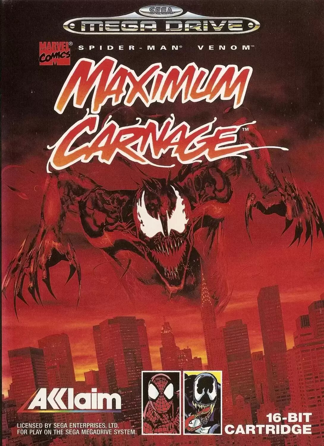 EUR - European Mega Drive Games - Spider-Man and Venom: Maximum Carnage