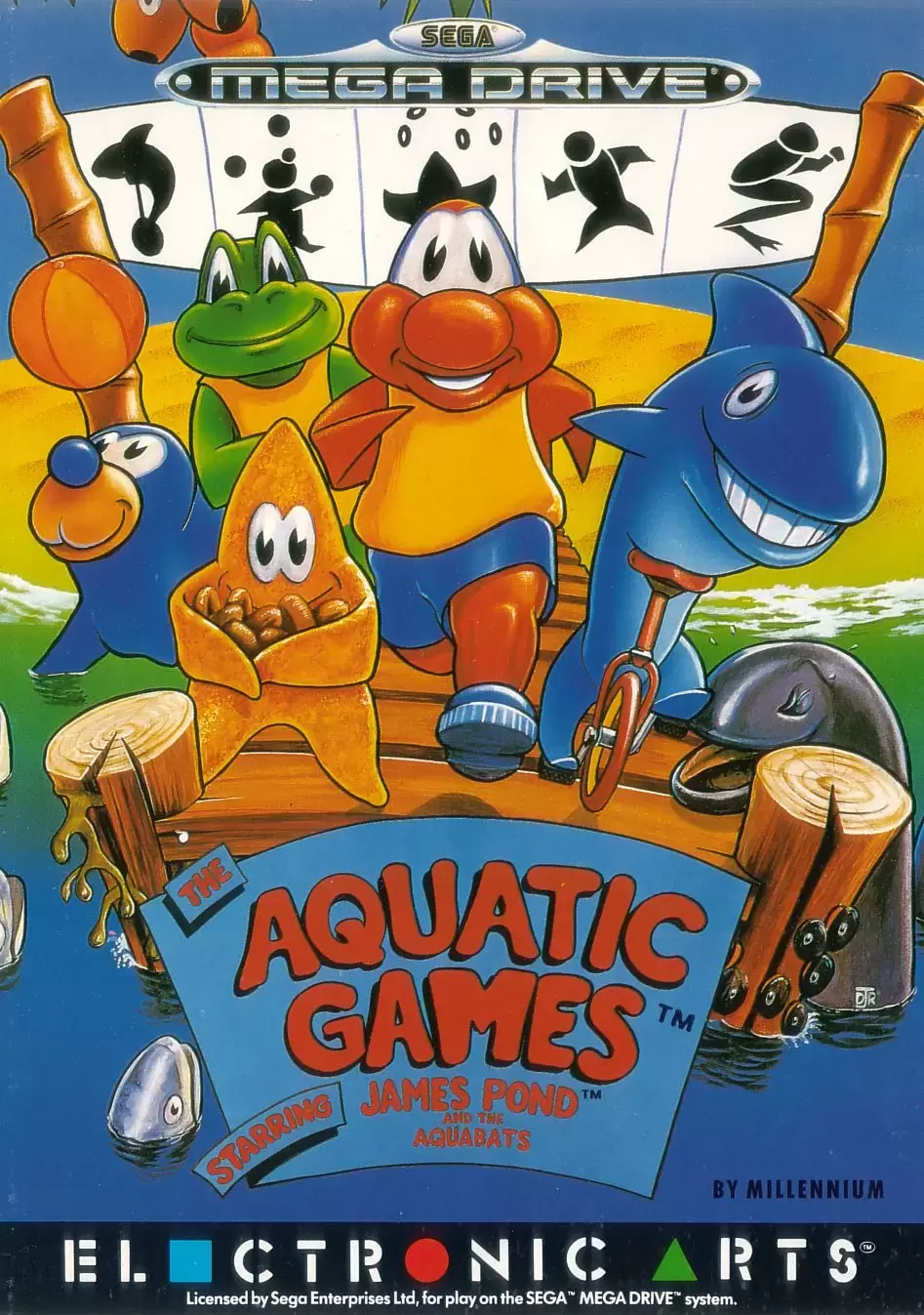 EUR - European Mega Drive Games - Aquatic Games [Megadrive FR]