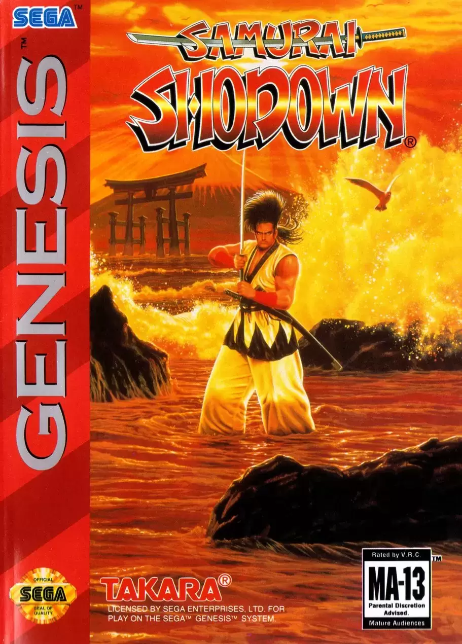 US - Sega Genesis Games - Samurai Shodown