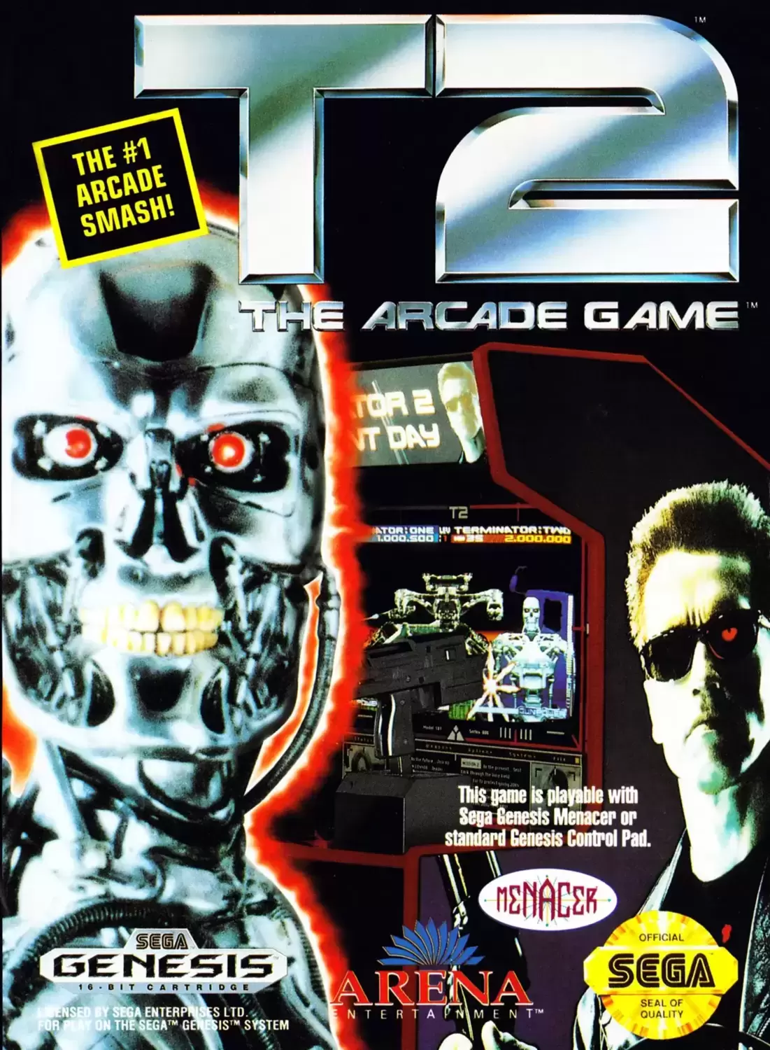 US - Sega Genesis Games - T2: The Arcade Game