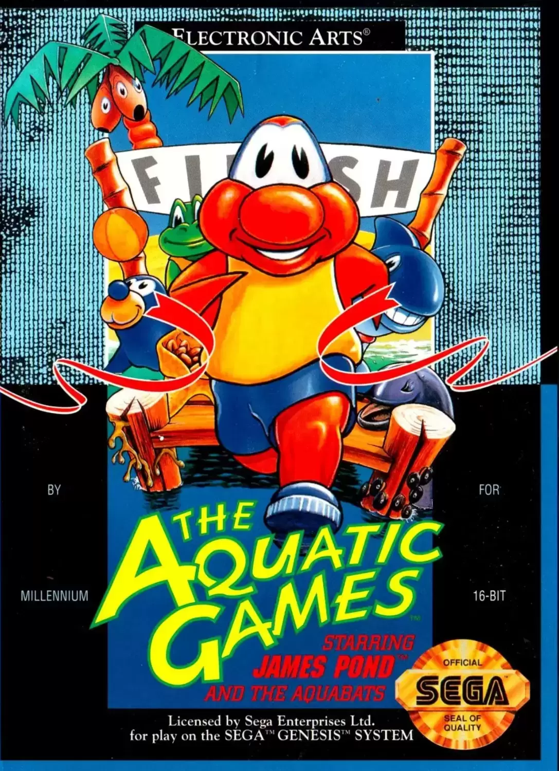 US - Sega Genesis Games - The Aquatic Games Starring James Pond and The Aquabats