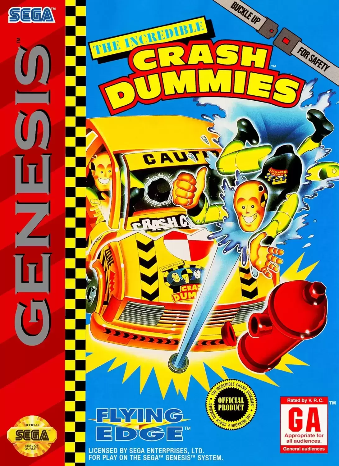 US - Sega Genesis Games - The Incredible Crash Dummies