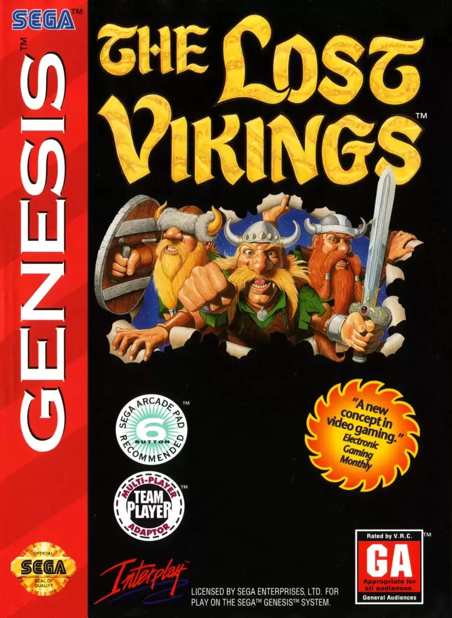 US - Sega Genesis Games - The Lost Vikings