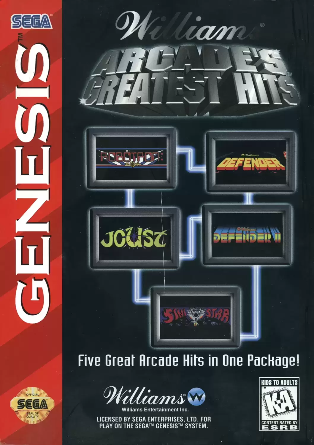 US - Sega Genesis Games - Williams Arcade’s Greatest Hits
