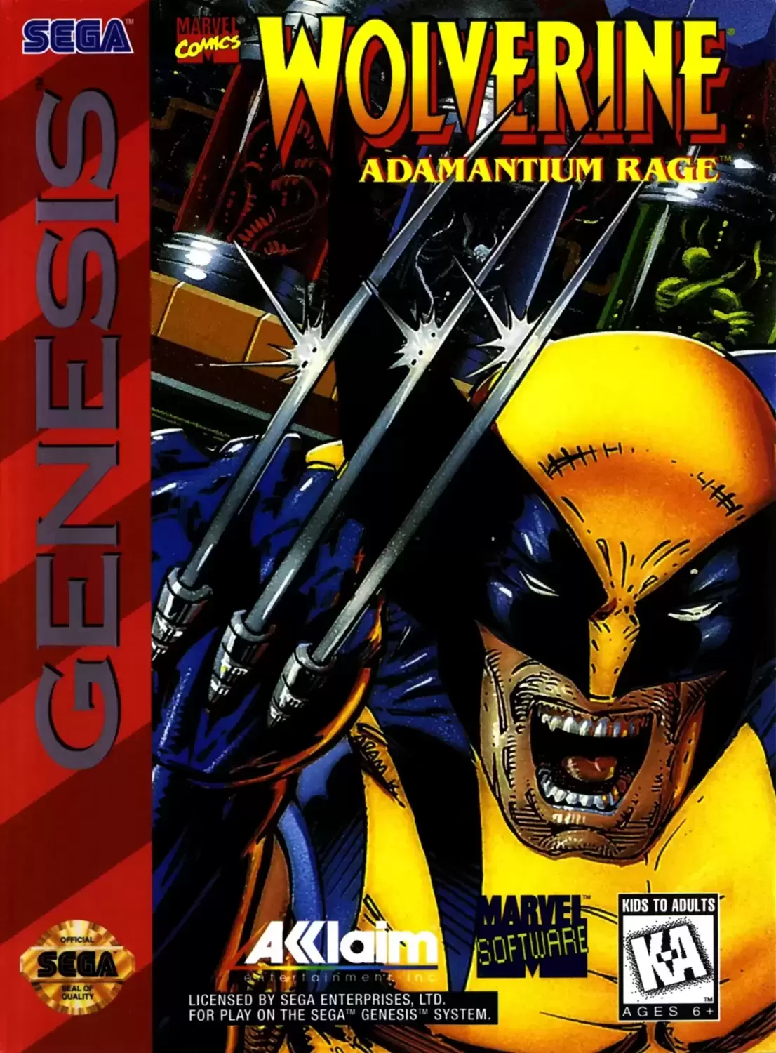 US - Sega Genesis Games - Wolverine: Adamantium Rage