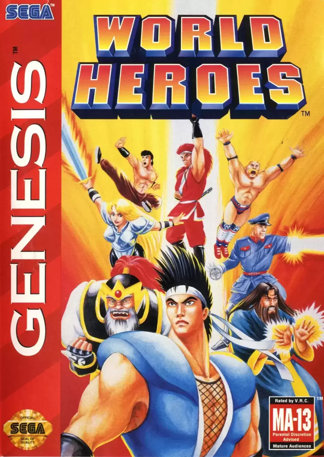 US - Sega Genesis Games - World Heroes