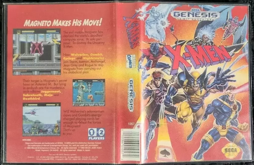 US - Sega Genesis Games - X-Men